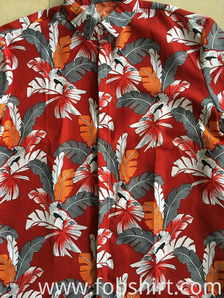 Men Hawaiian Beach Shirt Print